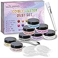 HAIOLORPRO Edible Glitter for Cocktails, 8 Colors Luster Dust Edible, Edible Glitter for Cakes Drinks Cookies, Edible Cake Decorations, Fancy Sprinkles Edible Food Cocktail Glitterr for Drinks, 3g/Bottle