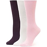 HUE Women's Casual Ribbed Crew Socks (3-Pack)