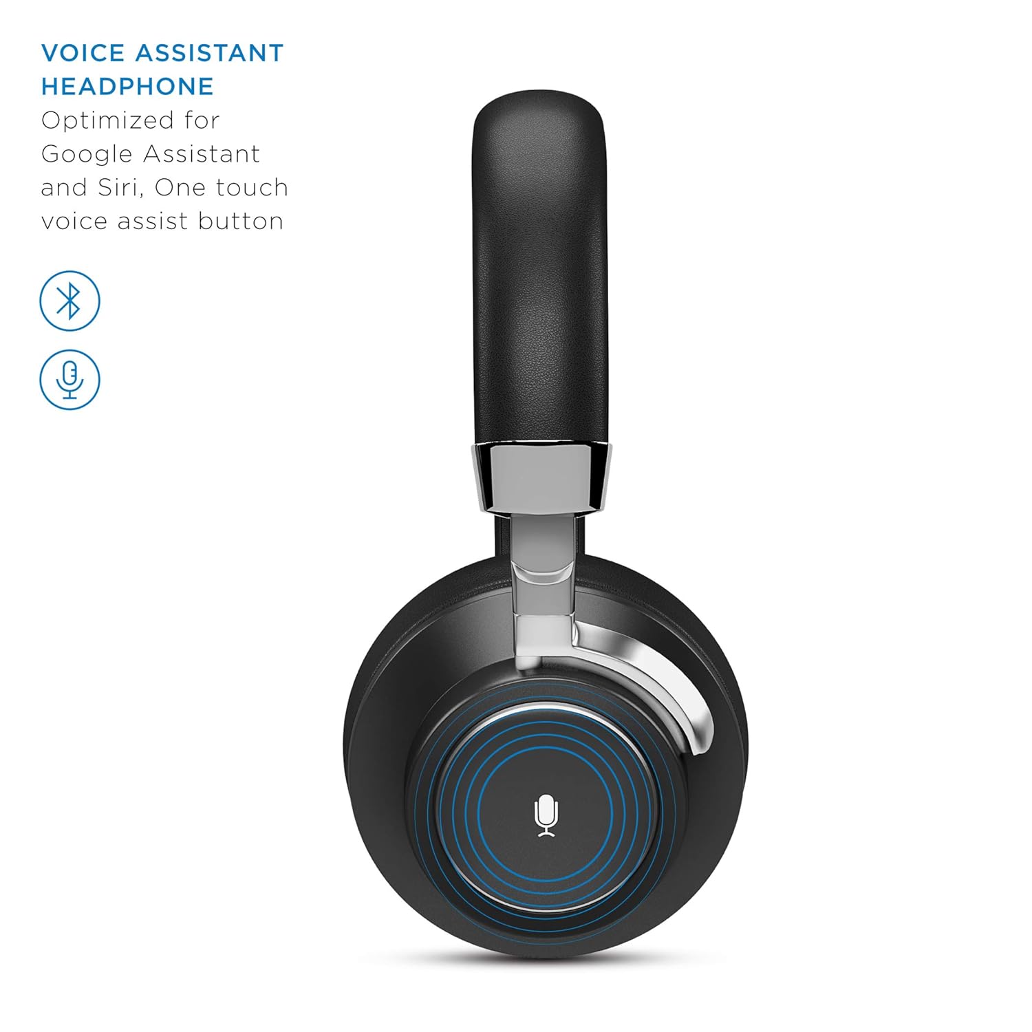 soundlogic voice assistant wireless stereo headphone bluetooth headset with mic