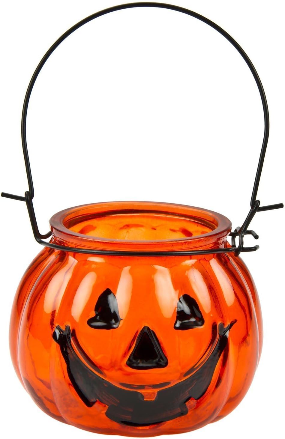 GLASS PUMPKIN TEA LIGHT CANDLE HOLDER HALLOWEEN Amazon.co.uk Toys & Games