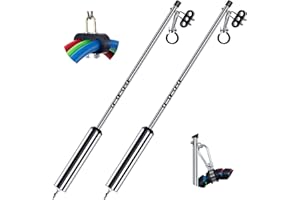DAZAKOOT 40” Swivel Pogo Stick for Semi Truck & Air Brake Line, Heavy Duty Stainless Steel with Clamp, 3 Hole Clamp, Lock Screw - 2Pcs