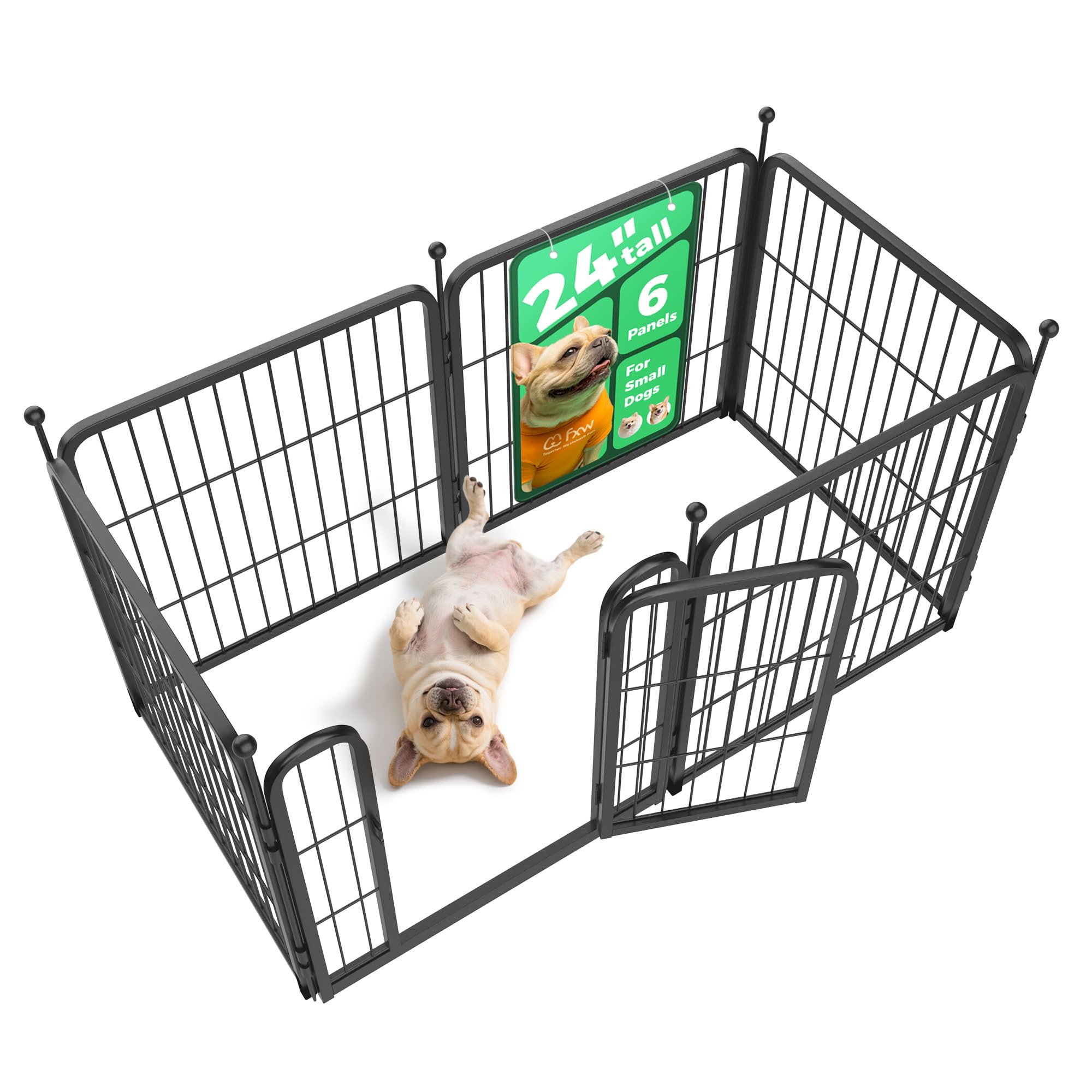 Photo 1 of FXW Rollick Unleashed Dog Playpen for Indoor, Yard, RV Camping, 24 inch 6 Panels for Small and Puppy Dogs?Patented