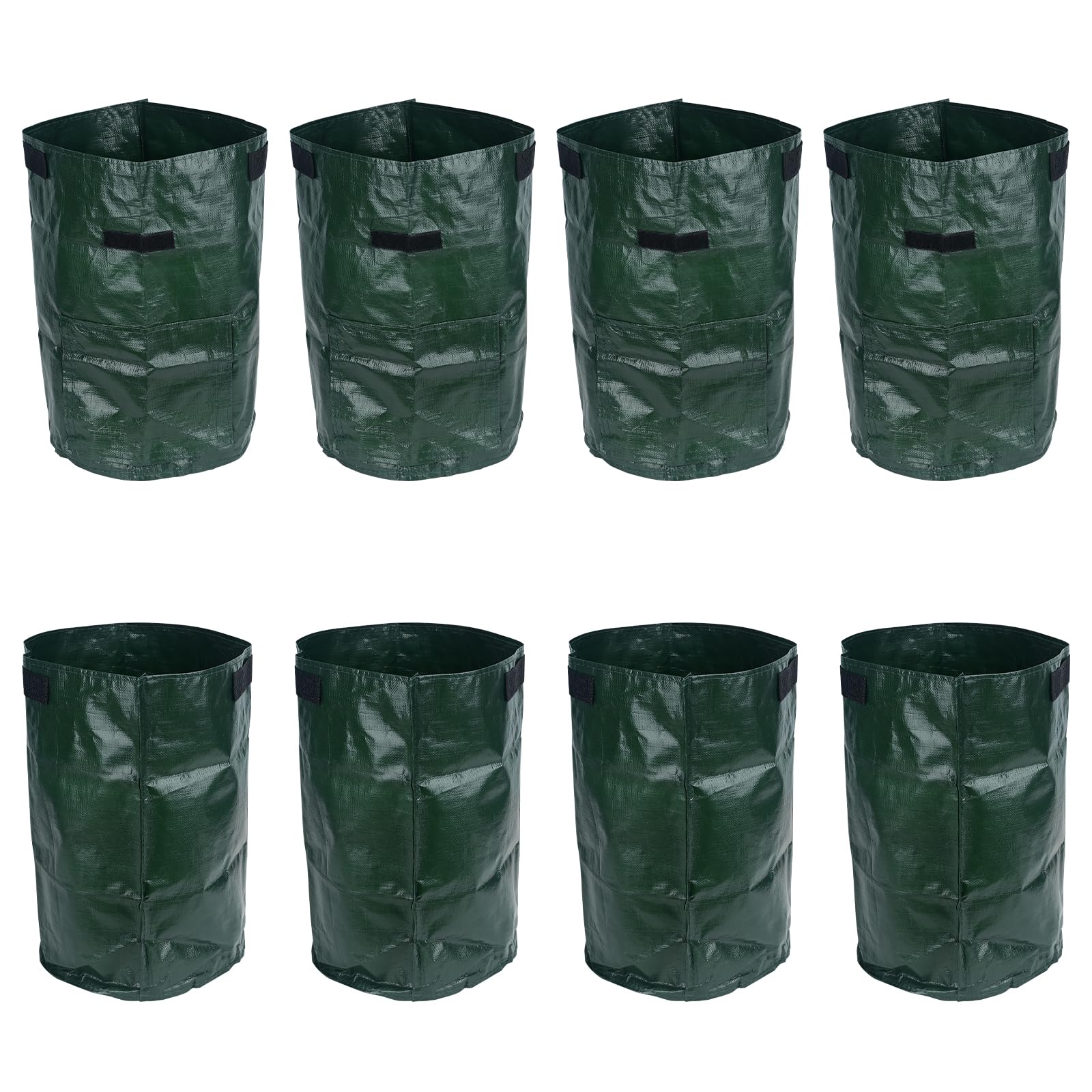 Lychee 8PCS 10 Gallon Potato Grow Bags,35cm x 45cm,PE Potato Planter Bag with Access Flap and Handles for Planting Vegetables Potato Carrot Onion Tomato (8PCS)