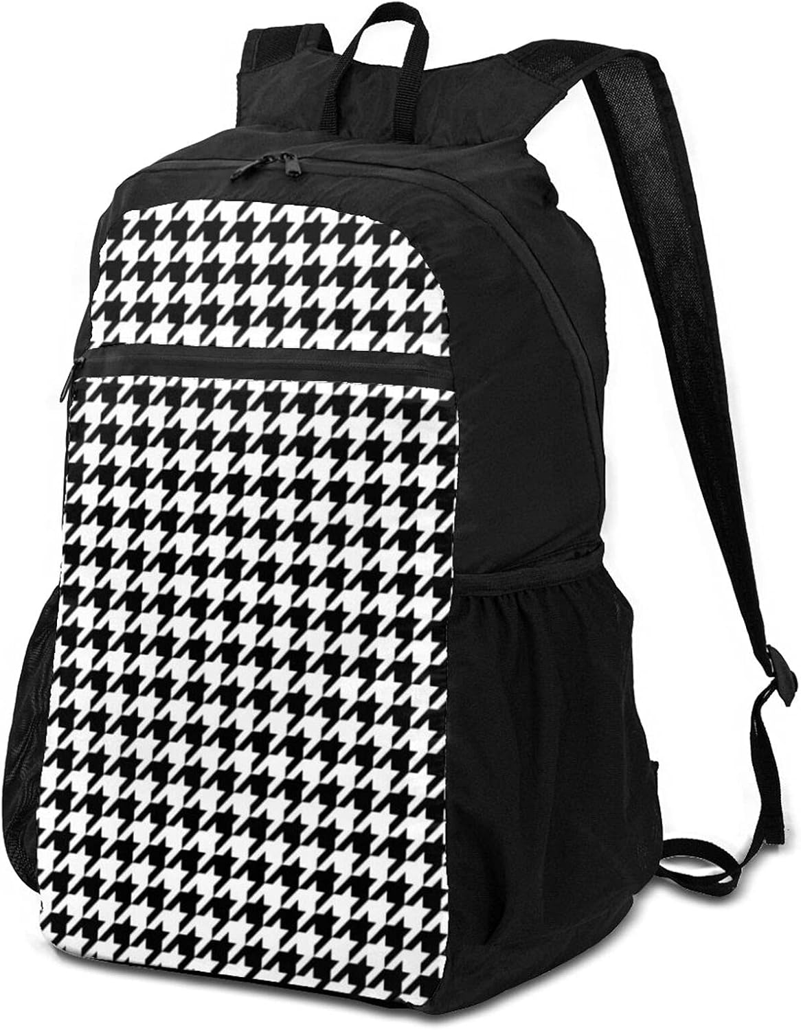 School Backpack Storage Packet Laptop Backpack Black And White