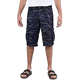 X RAY Mens Cargo Shorts Camo & Solid Colors 12.5" Inseam Knee Length Classic Fit Multi Pocket (Big and Tall Shorts for Men)