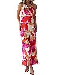 Women's 2025 Summer Satin Backless Elegant Dress
