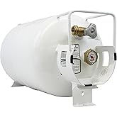 Flame King YSN301HZL 30LB Empty Steel Horizontal Propane Tank Cylinder for Fire Pit Tables, Patio Heaters, Barbeques, RVs, an