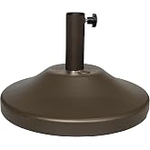 US Weight Filled 30lb Outdoor Umbrella Base - Use with Patio Table - Bronze