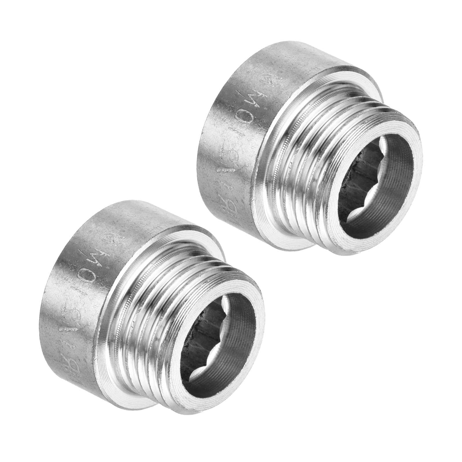 PATIKIL Shower Head Extension Arm, 2 Pack 201 Stainless Steel G1/2 Male to Female Thread 20mm Length Pipe Fitting Shower Head Extender