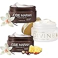 Josie Maran Whipped Argan Oil Body Butter & Divine Drip Honey Butter Balm Trio - 3-Piece Body Butter Gift Set with Skin Firming Creams in Blissful Beach, Golden Vanilla & Honey Fig (3 Piece Set)