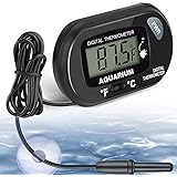 Aquarium Thermometer, Fish Tank Thermometer, Water Thermometer with LCD Display Fahrenheit/Celsius(℉/℃) for Vehicle Reptile T