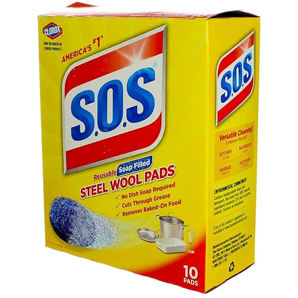 S.O.S. STEEL WOOL SOAP PADS 10 PADS