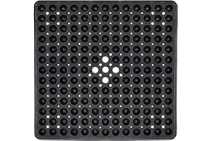 ENKOSI 21 x 21 inch Square Non-Slip Shower Mat – Anti-Slip Shower Mats for Inside Shower – Secure Grip for Shower Stall Floors – Quick-Dry with Drain Holes(21x21 Black)