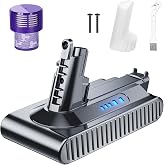 POWTREE 25.2V High Capacity Replacement for Dyson V10 Battery Compatible with Cyclone V10 SV12 206340 242151 SV27 Animal Absolute Fluffy Motorhead Cordless Vacuum Cleaner