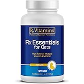 Rx Vitamins Essentials for Cats - Daily Immune Support and Overall Health - Featuring Taurine, Vitamin B12, & Milk Thistle - Cat Multivitamin and Multimineral Powder with Spirulina and Vitamin B - 4oz