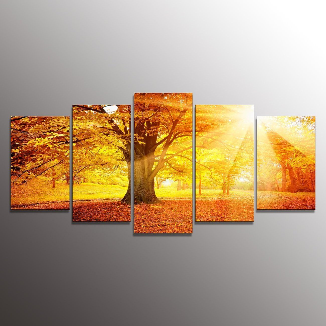 Formarkor Art Oil Painting Modern Art Large Canvas Wall Art 5 Piece Canvas Art Framed with Surrounded By Green Trees, the Recent Best-selling Products Kx0169