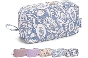 Narwey Cute Large Makeup Bag Travel Make Up Bags Women with Comparments Small Toiletry Bag Cosmetic Bag Organizer Zipper Pouc