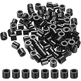 uxcell 100pcs Nylon Round Spacers 4mm ID, 7mm OD, 6mm Height Screws Spacers Without Threaded, Plastic Spacer for M4 Screws, B