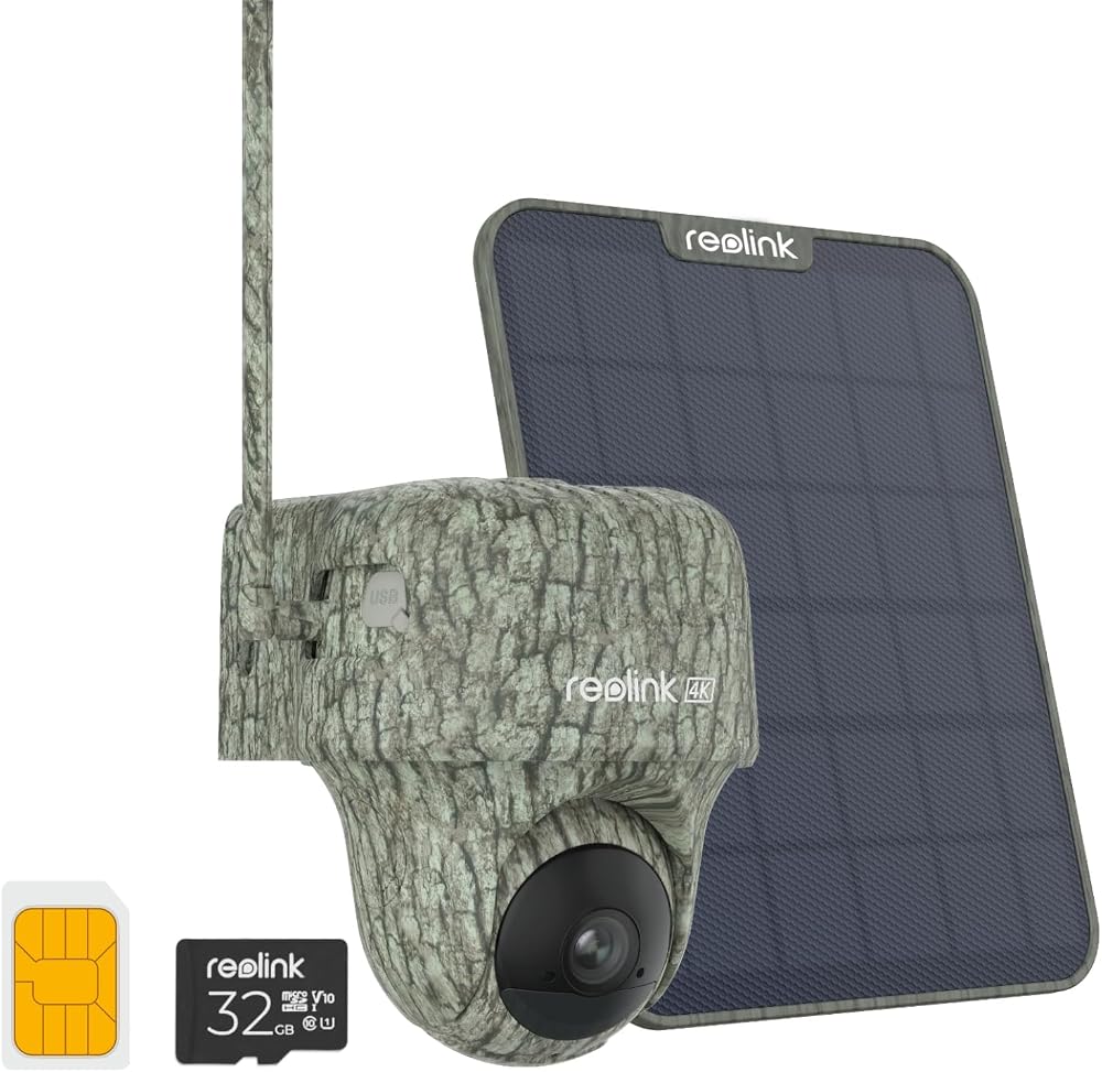 Reolink 4G LTE Solar PTZ Security Camera 4K Outdoor No WiFi 360° Night