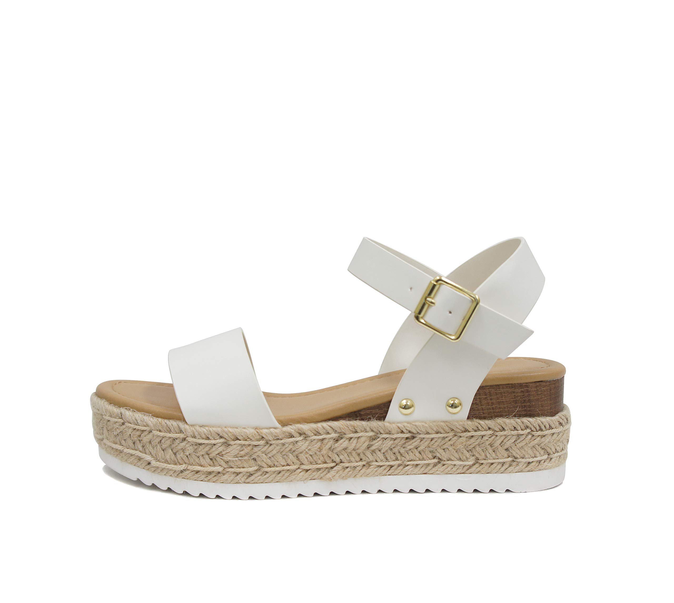 Soda CLIP ~ Women Open Toe Ankle Strap Platform