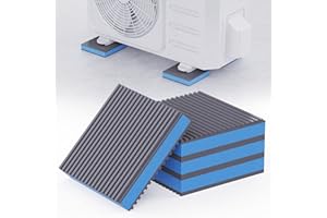 Wuno Shop 4"x 4"x 7/8" Anti Vibration Isolation Pads, Mechanical Vibration Damping Pads, Air Compressor Rubber Feet, Sound Shock Absorbing Pads with Tire Smell, Better for Outdoor Use-4 PCS