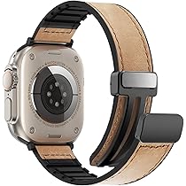 Amazon.com: Magnetic Leather Band Compatible with Apple