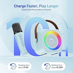 Karaoke Machine, Portable Bluetooth Speaker with 2