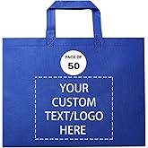 JEOHLORY Custom Tote Bags Set of 50, Bulk Pack Grocery Shopping Travel Business Activities advertisement Reusable Bag