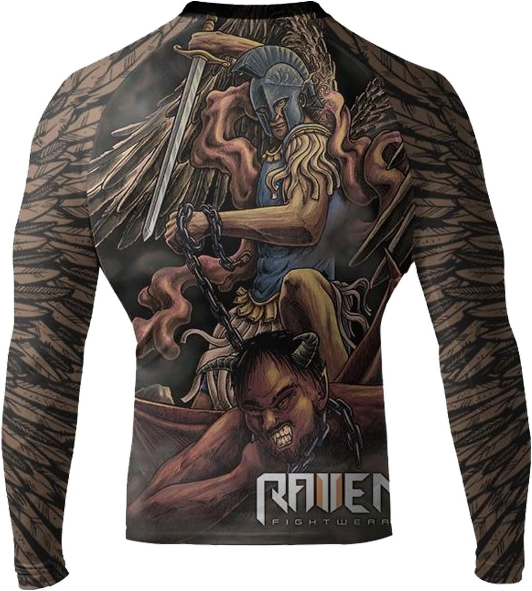 Raven Fightwear Men's Archangel MMA BJJ Rash Guard Black