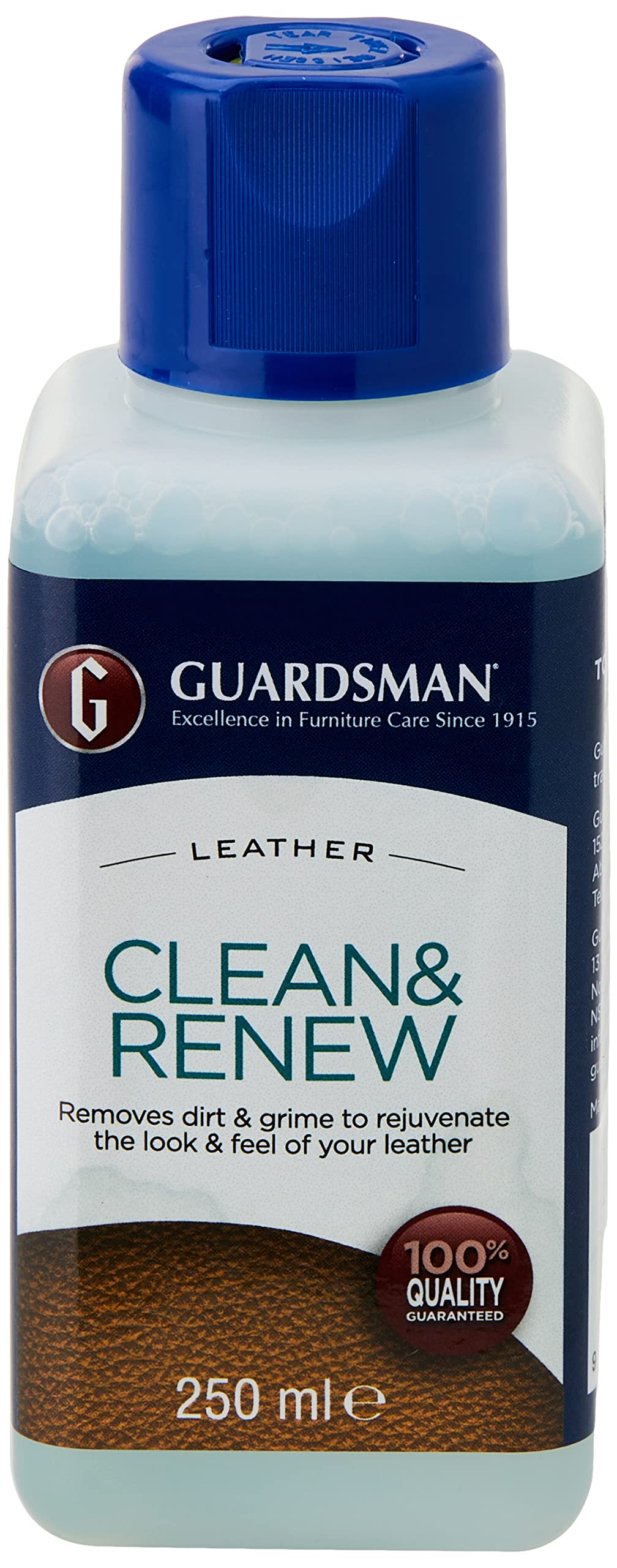 Guardsman Clean & Renew Leather Cleaner Spray, 250ml - Leather Cleaner to Rejuvenate, Remove Dirt & Grime from Leather Apparel, Auto Interiors Furniture, Handbags, Shoes & Boots, Car Seats and More
