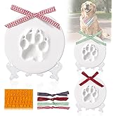 Pet Memorial Keepsake Ornament Kit - Dog & Cat Impression Kit as Loss Pet Keepsake and Gifts for Pet Lover (Clay Paw Print Keepsake Kit), 3 Packs