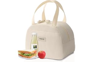 Baglemon Insulated Lunch Bag for Women Men, Lunch Containers Reusable High Capacity Lunch Tote Bags for for Work Picnic (Cord