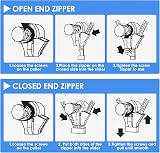 SMCEHEYA 8 PCS Zip Repair Kit Replacement Zipper Puller Black view 4