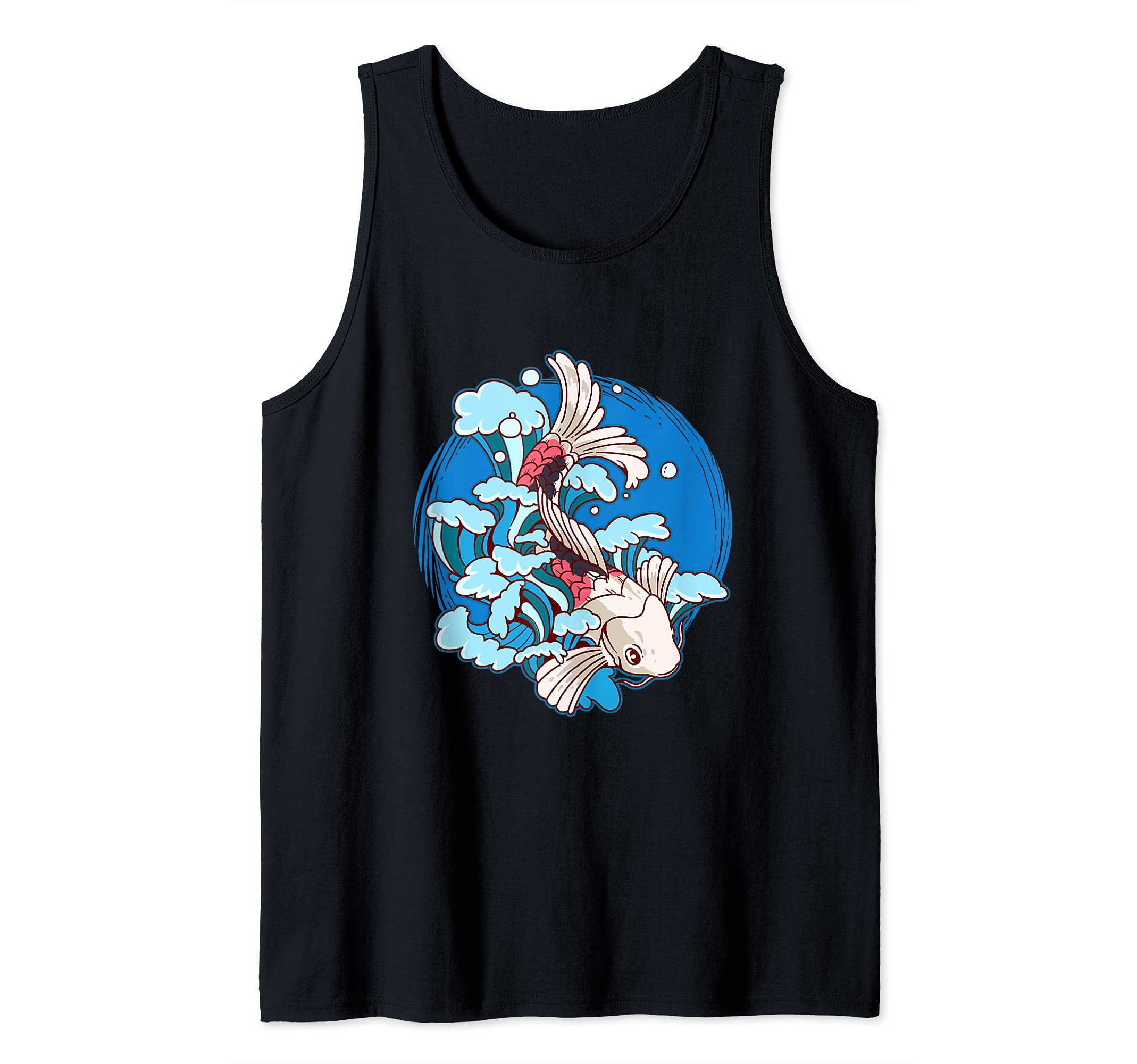 Asian Koi Fish Koi Pond In Wave Tank Top