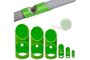 GDGJWL 6PCS Pipe Insulation Cutting Guide， Molded Foam Pipe Cutter Tool with 15MM-53MM Insulation Cutting Fixture for Home/Industrial/Commercial Plumbing + Bonus 59" Tape Measure (Green)