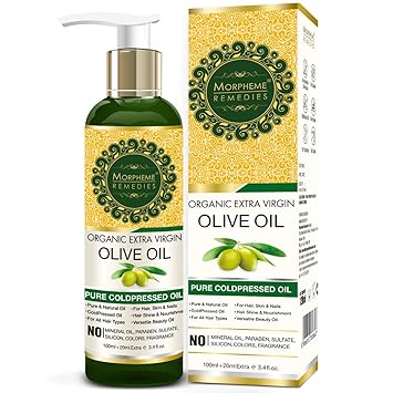 Morpheme Remedies Organic Extra Virgin Cold Pressed Olive Oil, 120ml