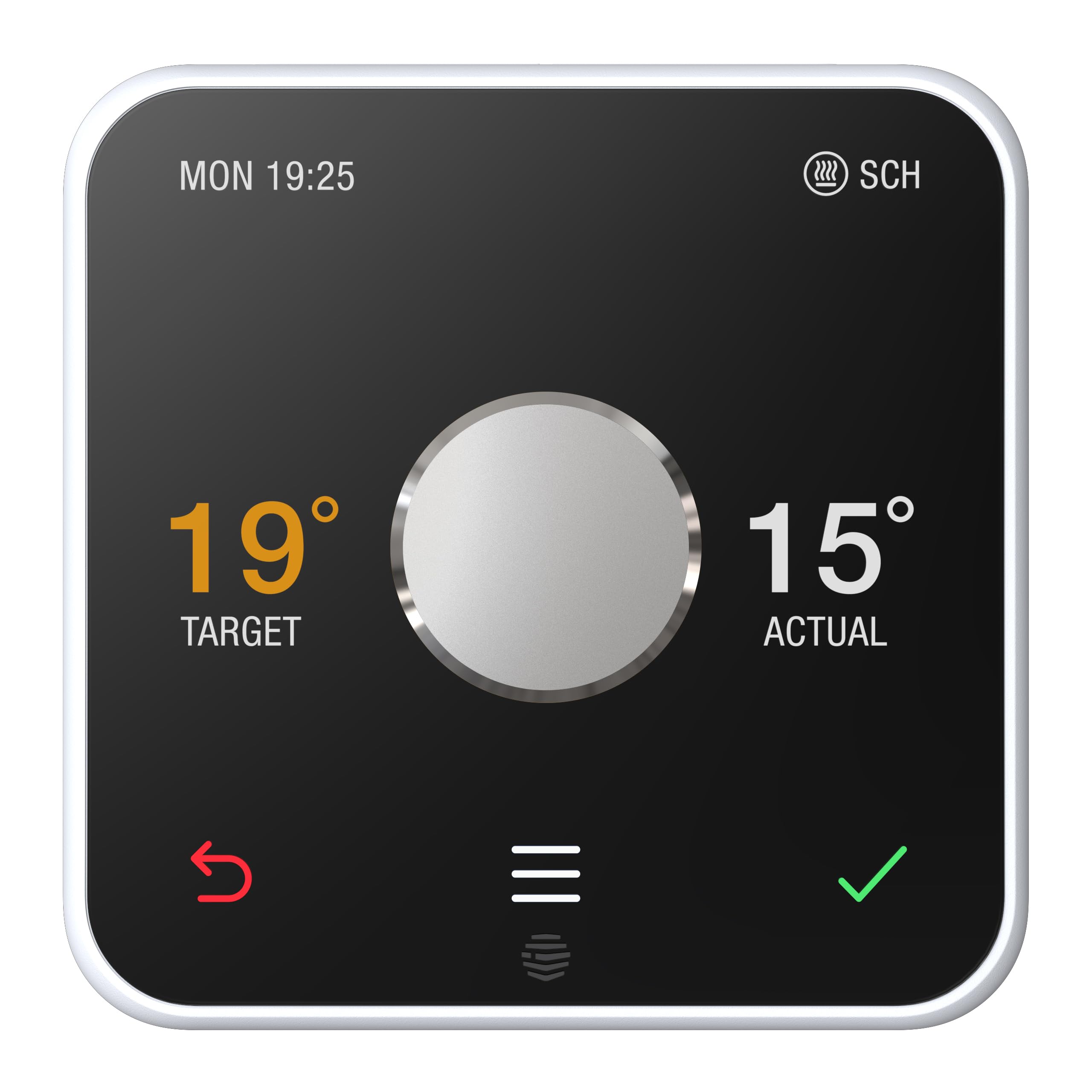 Hive Thermostat for Heating (Combi Boiler) with Hive Hub - Energy Saving Thermostat – to highlight the boiler needed is a combi boiler, Black,chrome