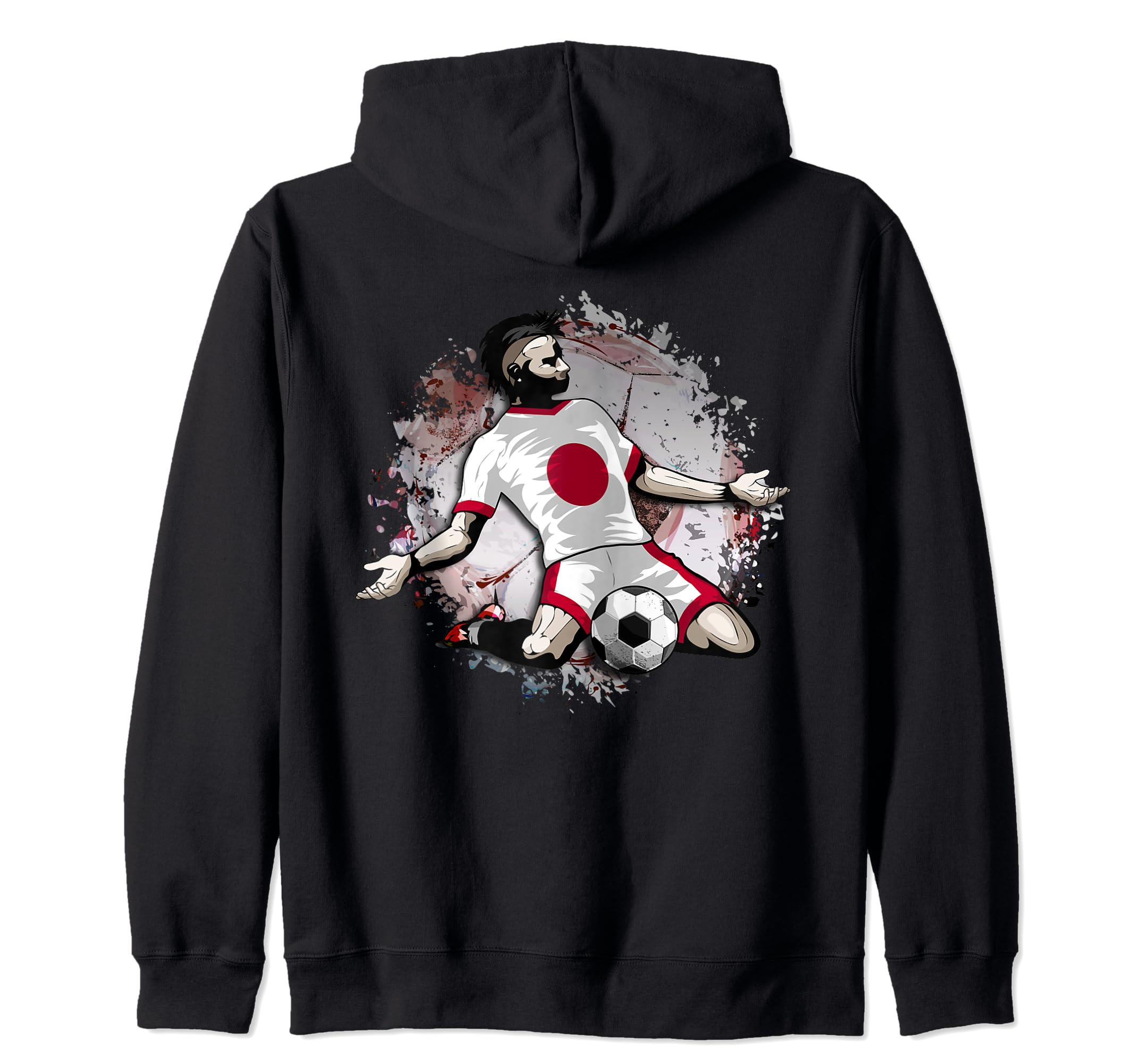 Japan Soccer Japanese National Flag Proud Football Lovers Zip Hoodie