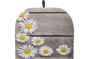 Tutolipy Daisy Vintage Board Print Tea Pot Cover Warm Keeper with Top Hanging Loop Insulated Tea Kettle Cover Dust Proof Tea Cosies for Kitchen Home Decoration