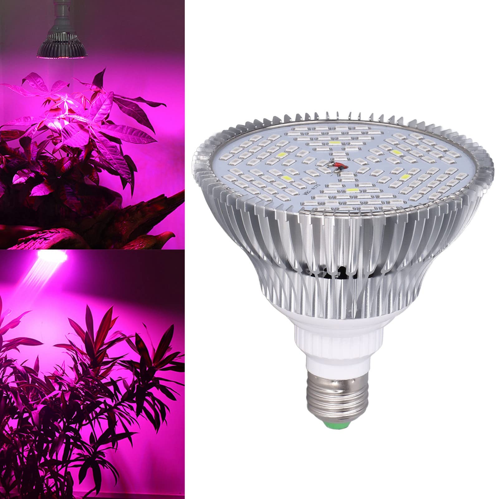 Uadme 20W Grow Light Bulb for Indoor Plants E27 LED Plant Grow Light 120LEDs Full Spectrum Plant Grow Light Bulb Grow Lamp for Seedlings Succulents Vegs Flowers