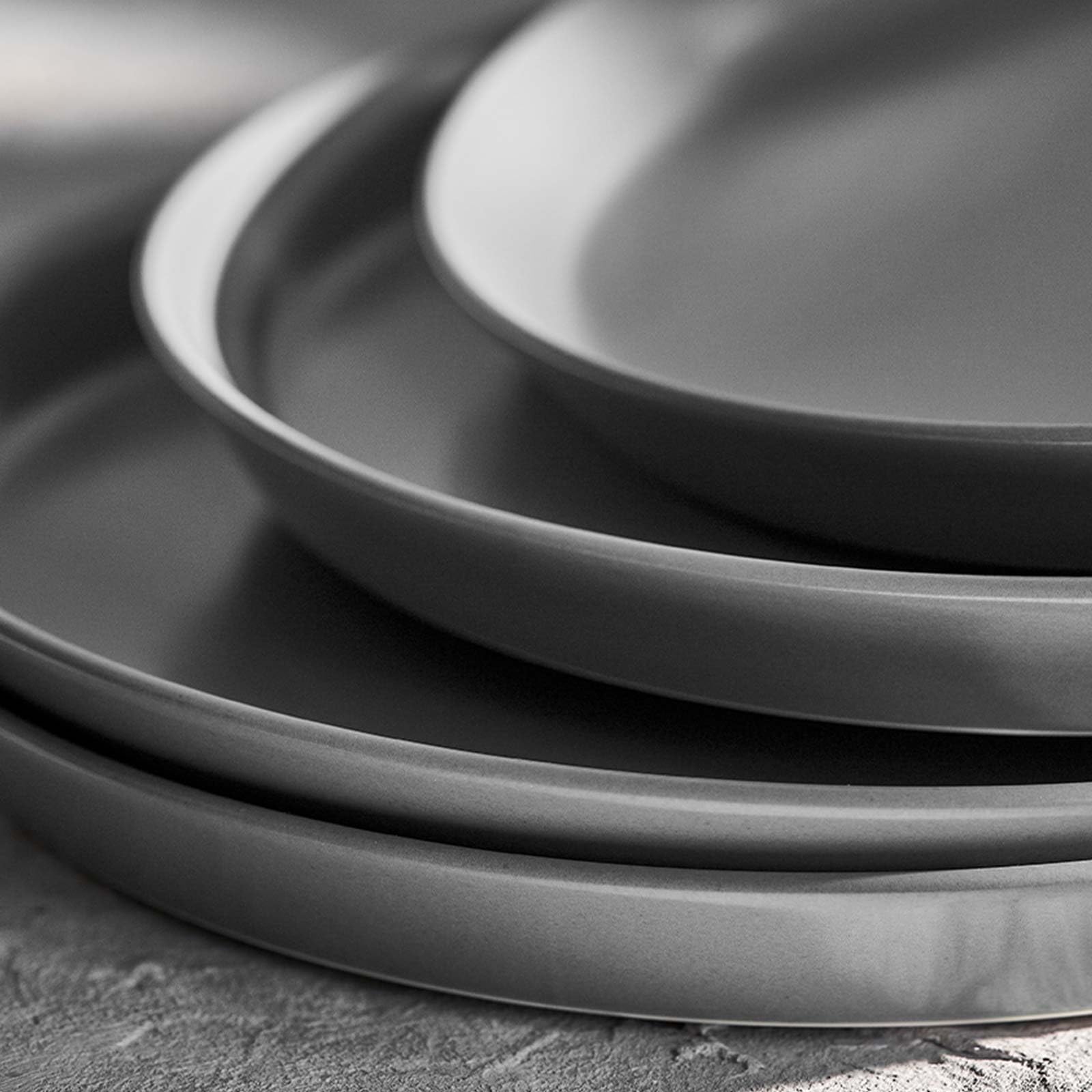 SPRINGLANE Geschirrset 16-tlg. Sweet Scandi, Anthrazitfarbiges Geschirrservice für 4 Personen aus New Bone Keramik, skandinavisches Design, matt 7