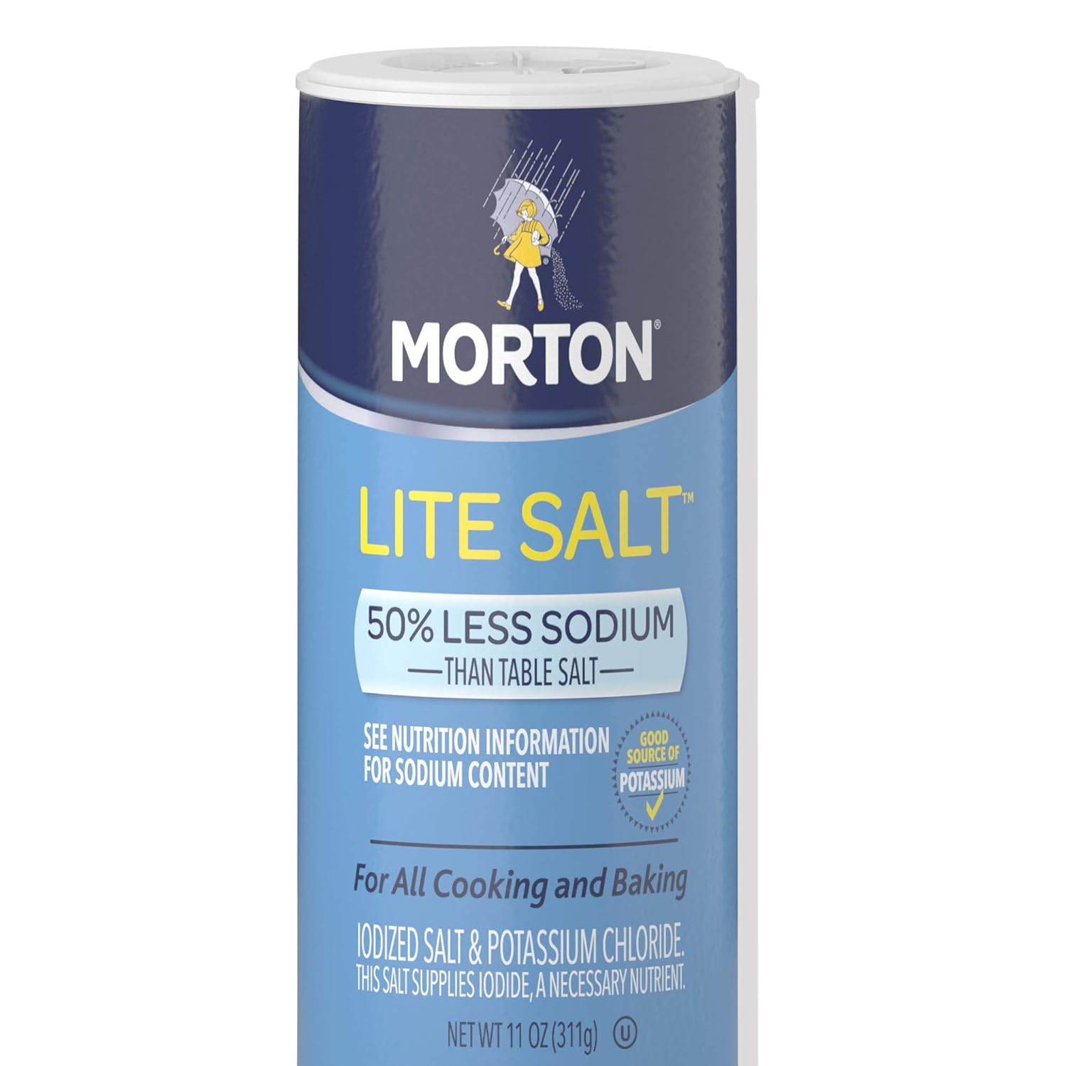 Morton Salt Lite Salt, Less Sodium, 11 oz (Pack of 3) : Grocery & Gourmet Food