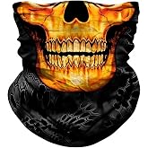 WYSUMMER Neck Gaiter Face Mask,Scarves Bandanas Skull Face Tube Headband | UV Protection Bandana, Motorcycle Multi Function Headwear, Magic Scarf Neck Warmer, Head Wrap for Men Women Halloween