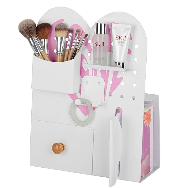 MAGNETIC PEGBOARD ORGANIZER FOR OFFICE DESK, MAKEUP VANITY,...