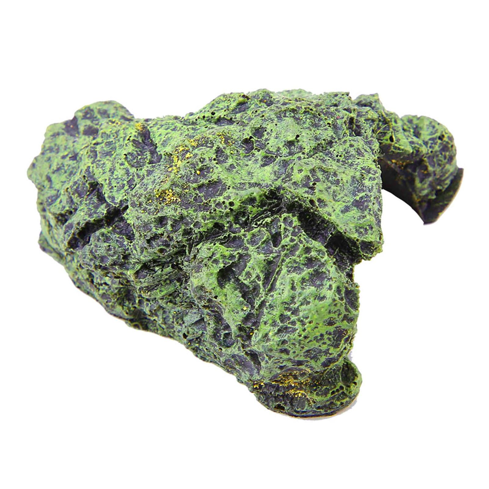 Turtle Basking Platform - Natural Resin Floating Island with Hide Cave, Aquarium Decor for Semi-Aquatic Turtles & Reptiles, Non-Toxic Fish Tank Accessories (Small)