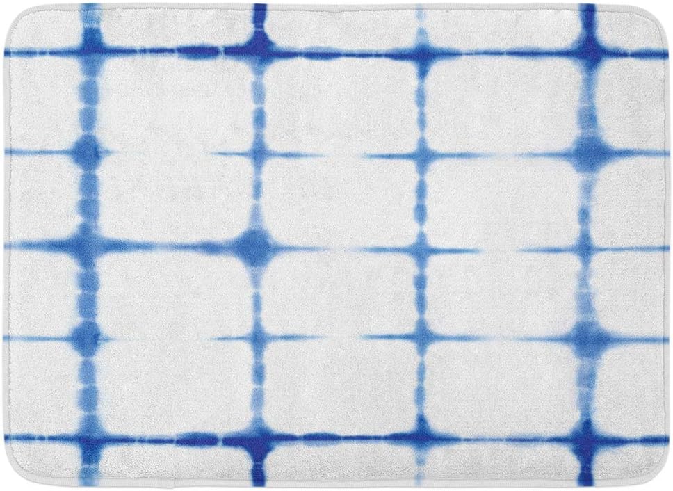 LnimioAOX Fußmatten Badteppiche Outdoor/Indoor Türmatte Blaues Muster