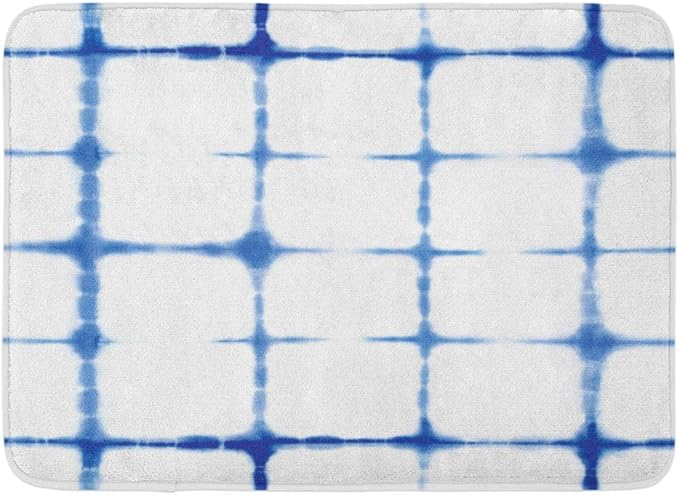 LnimioAOX Fußmatten Badteppiche Outdoor/Indoor Türmatte Blaues Muster