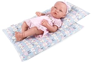 RAKKI DOLLI 18 Inch Doll Bedding 2 Pc. Set - Reversible Print Doll Bedding Accessories with Comforter and Pillow - Fits American Girl Dolls and Other 18 Inch Dolls Holiday