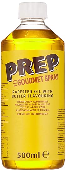 PREP Gourmet Spray 2 Liter (4x500ml) - sprühfähiges Pflanzenöl mit naturidentischem Buttergeschmack Combidämpfer geeignet zum