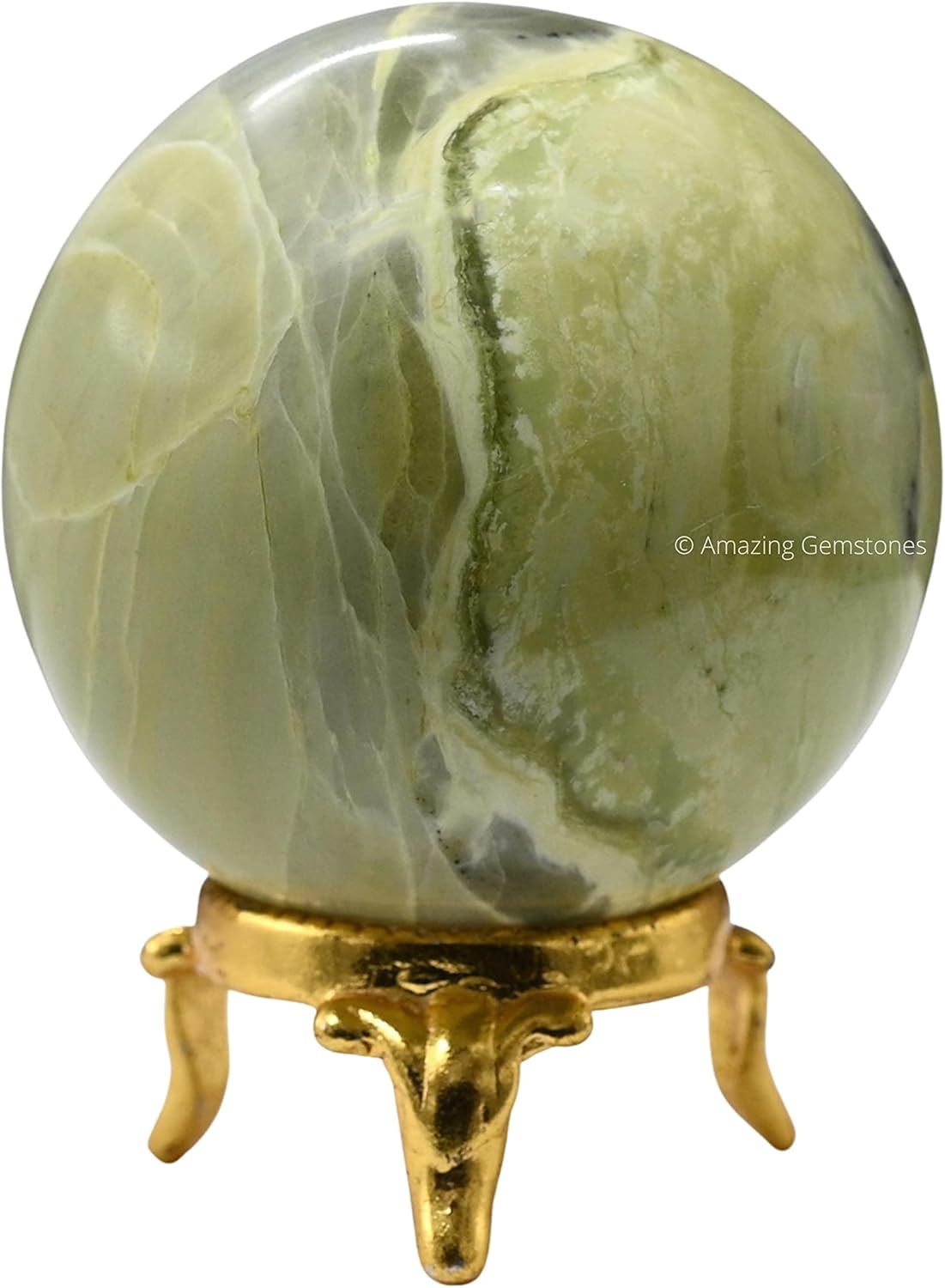 Mixed Media - Serpentine Crystal Ball with Stand - 2
